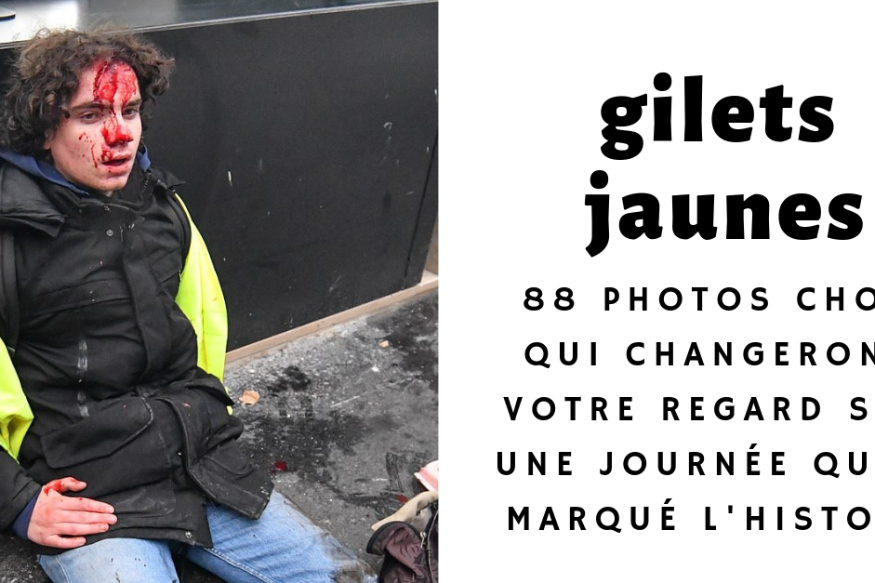 Reportage avec pas moins de 88 photos des Gilets Jaunes à Paris