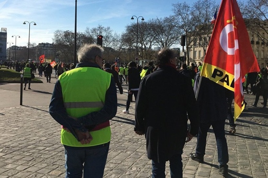France  : CGT et gilet jaune lors de la manifestation 17 février 2019, image d'illustration L'Assemblée des Gilets jaunes vote la jonction à la grève du 5 décembre