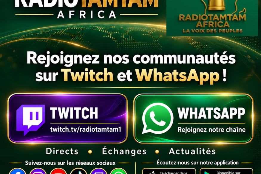 RADIOTAMTAM AFRICA : rejoignez nos communautés sur Twitch et WhatsApp !