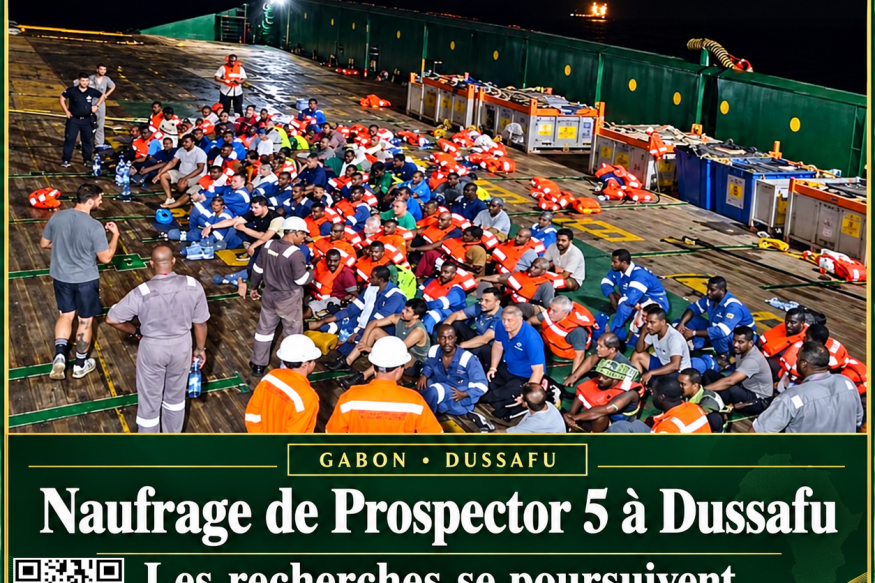 Gabon : naufrage de Prospector 5 à Dussafu, les recherches se poursuivent et MaBoMo reste à l’arrêt